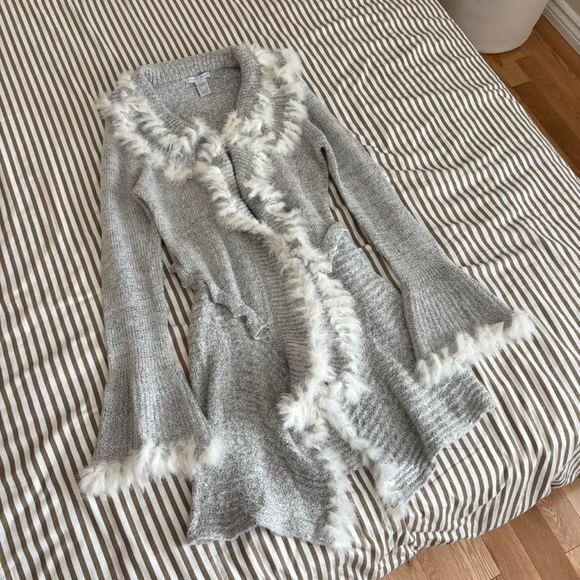 Vintage Rabbit Fur Lined Cardigan - Picture 3 of 6